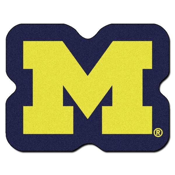 Shop Ncaa University Of Michigan Wolverines Mascot Novelty Logo Shaped Area Rug Overstock 22621300