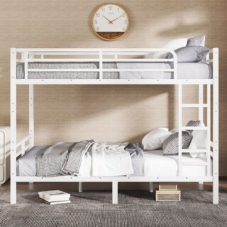 Full XL over Full XL Size Metal Bunk Bed for Teens and Adults