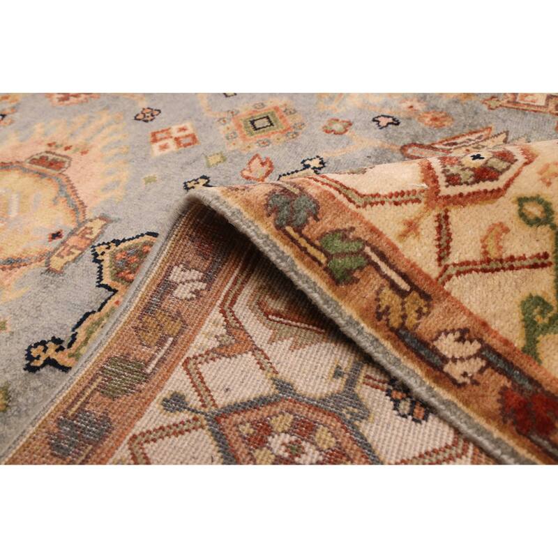 ECARPETGALLERY Hand-knotted Jules Sultane Light Blue Wool Rug - 7'11 x 9'11