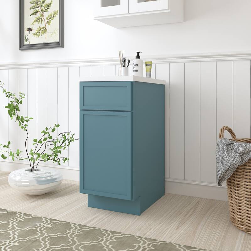Vanity Art 15" Freestanding Single Base Storage Cabinet with Soft Close Door