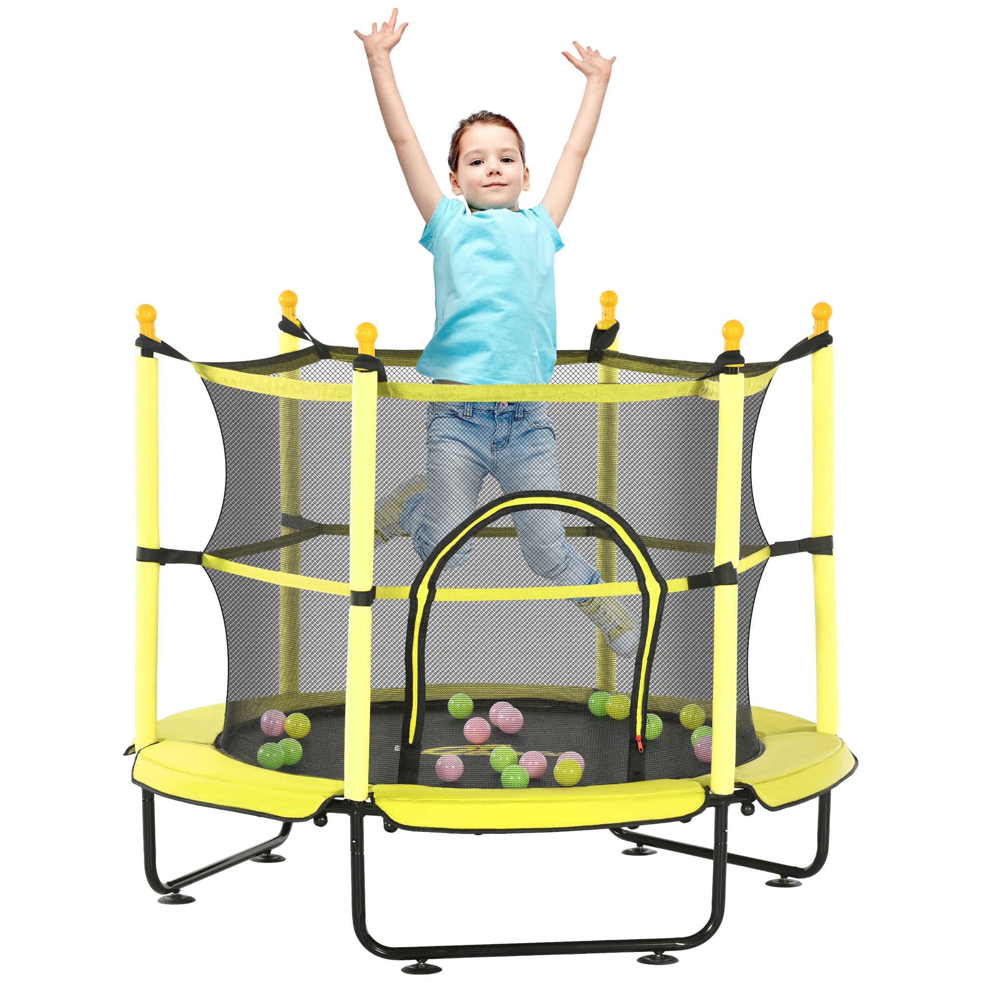 Toddler trampoline with safety net on sale