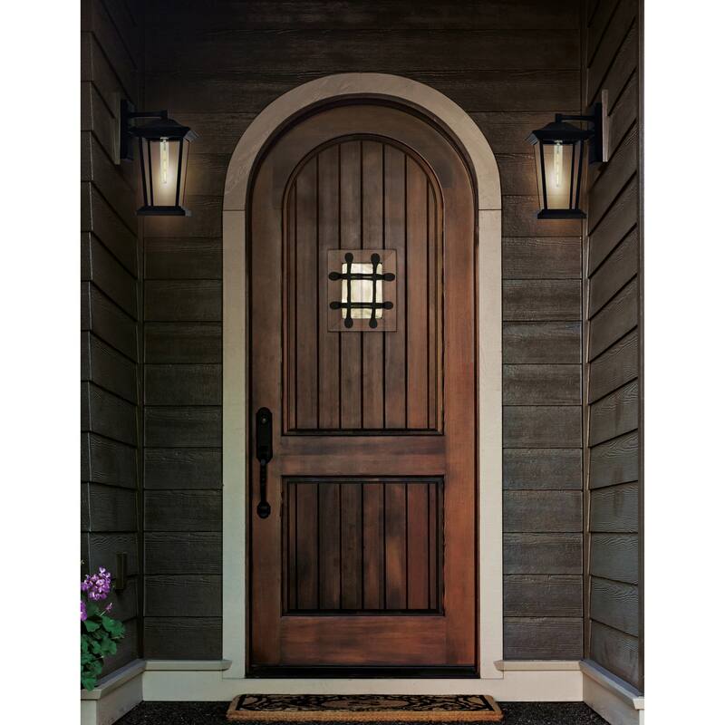 Leawood 1 Light Black Outdoor Wall Light
