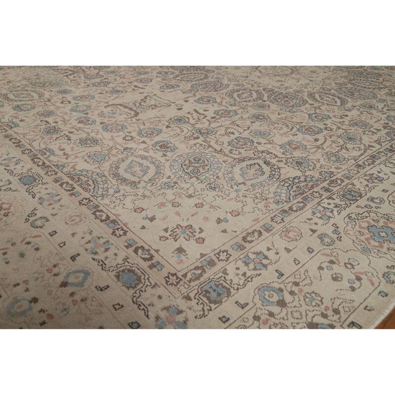 Floral Tabriz Persian Area Rug Oriental Handmade Wool Carpet - 7'4"x 10'9"