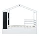 preview thumbnail 33 of 41, Twin Size Solid Wood House Bed with Trundle and Writing Board for Kids