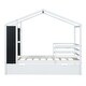 preview thumbnail 4 of 12, White Twin Size Solid Wood House Bed with Trundle, Fence and Writing Board for Kids, Boys and Girls, Bedroom