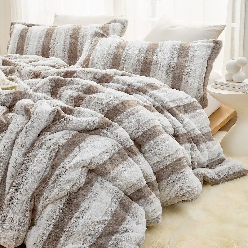 Layers on Layers Chunky Bunny - Coma Inducer® Oversized Comforter Set - Taupe Gray