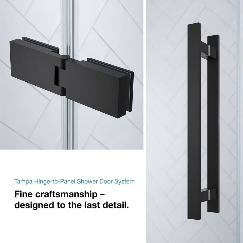 OVE Decors Tampa Alcove Frameless Pivot Hinge Shower Door, 2025