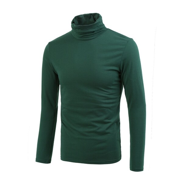 mens slim fit turtleneck shirt