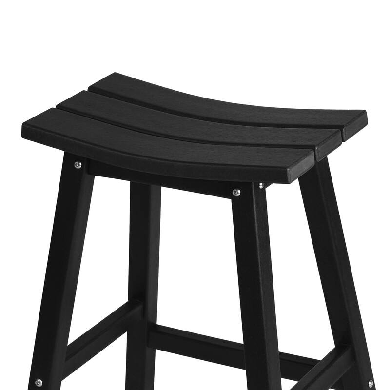 Laguna Hdpe All Weather Outdoor Patio 24" Saddle Seat Counter Stool