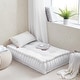 preview thumbnail 6 of 24, Rainha - 40" Ultra Thick Tufted Floor Pillow Pure White