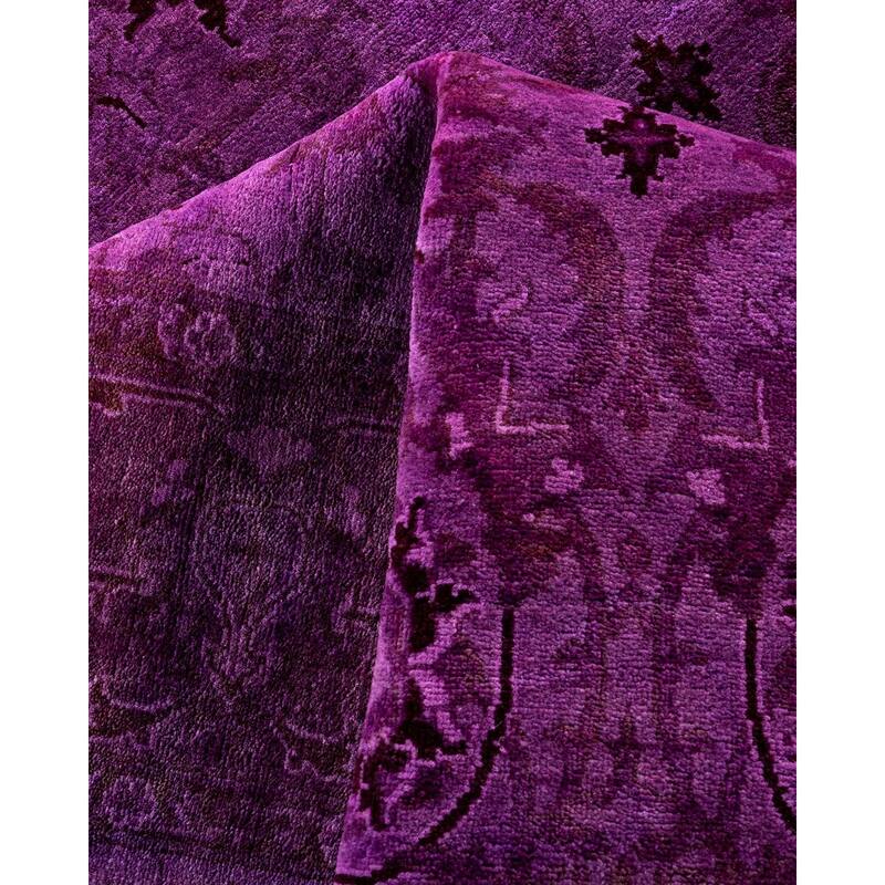 Contemporary Overdyed Wool Hand Knotted Area Rug - 5' 1" x 7' 8"