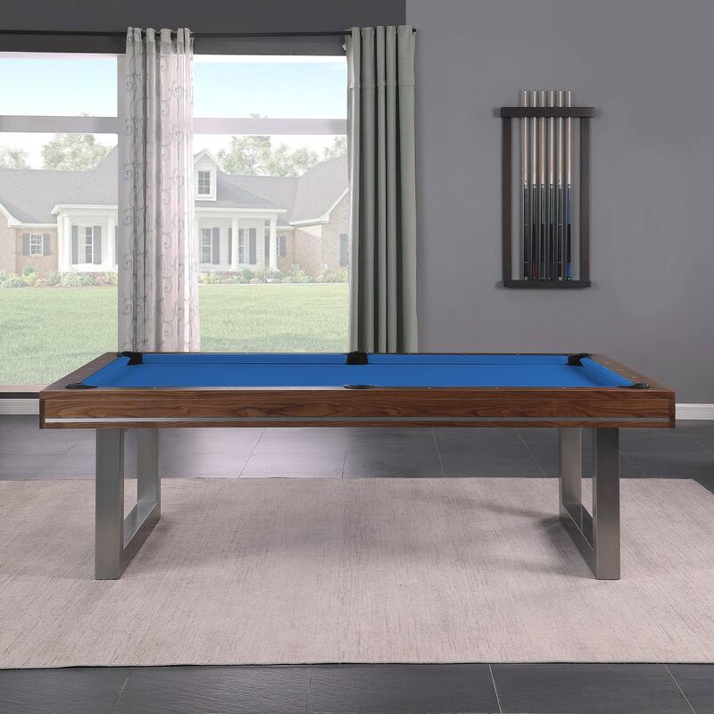 Walnut Harmony 7ft Billiard Slate Pool Table with Dining Top - Purple