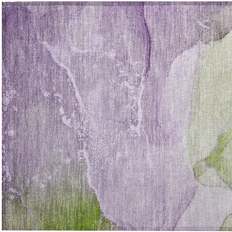 Almisi Contemporary Abstract Weather Resistant Blended Style Outdoor Rug