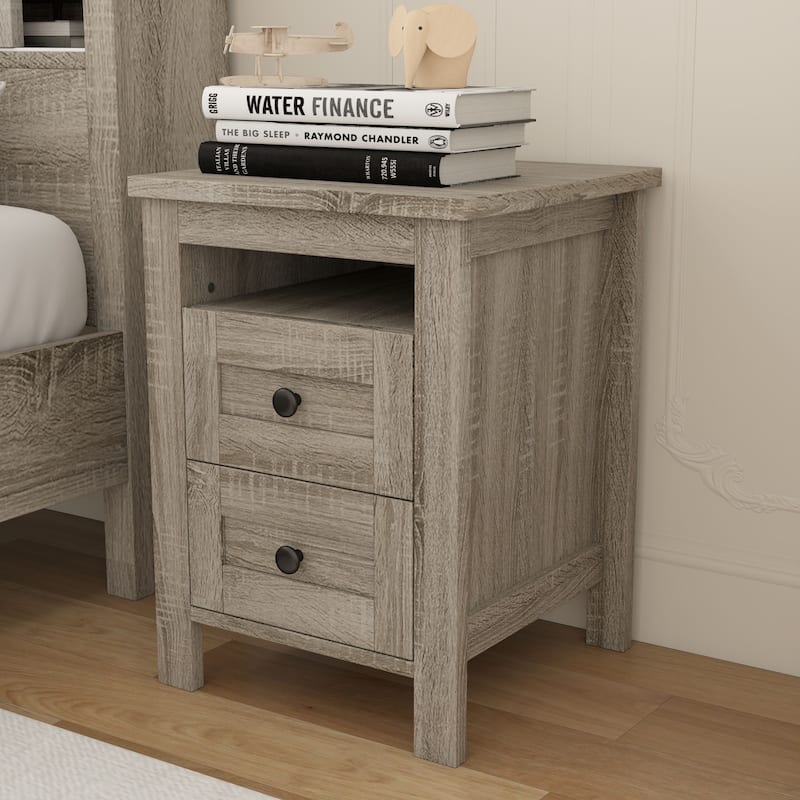 Farmhouse Wooden Nightstand