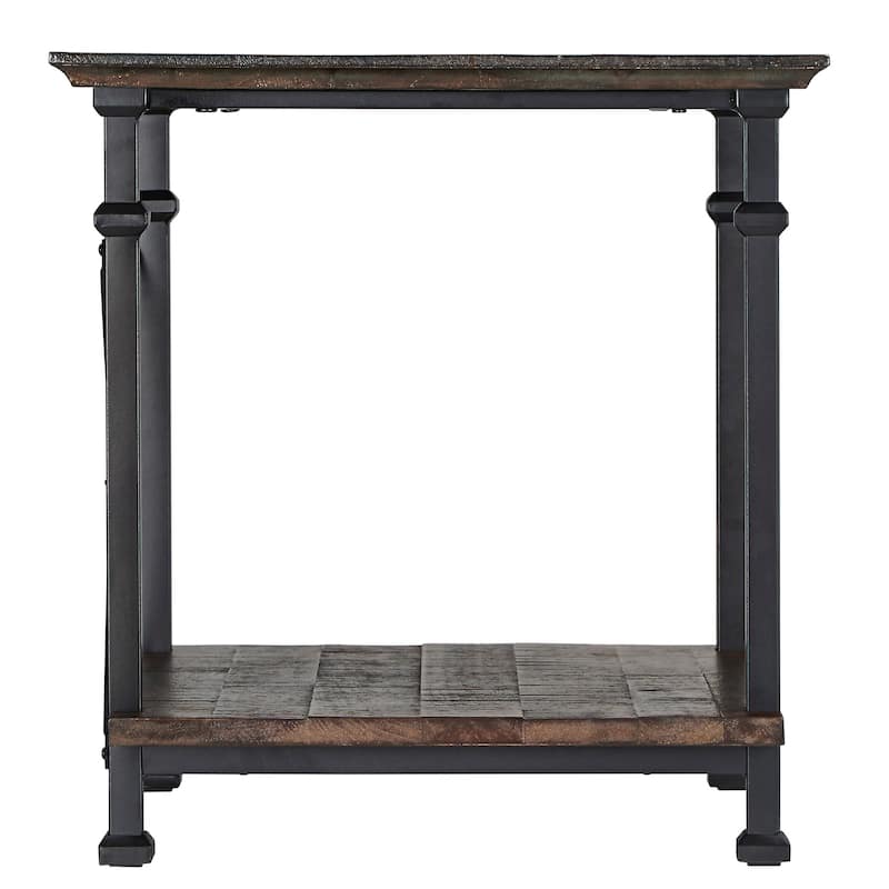 Myra Vintage Industrial Modern Rustic End Table by iNSPIRE Q Classic