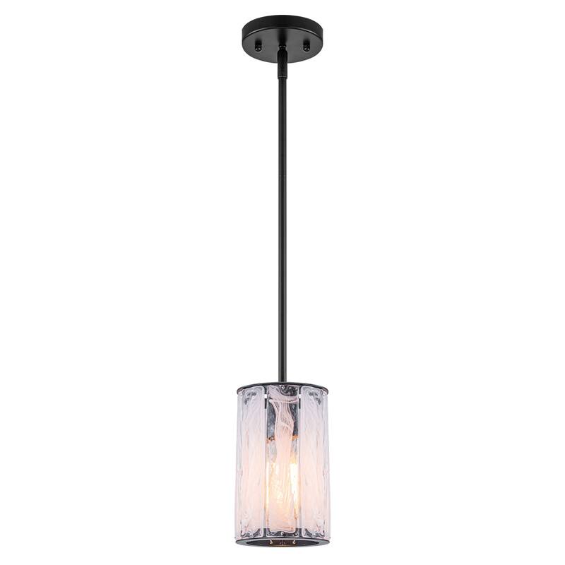 Cloudy White Glass Black Pendant Lighting Modern for Kitchen Island