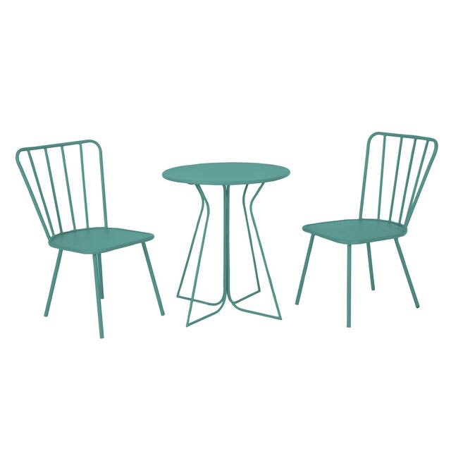 The Novogratz Poolside Collection Heidi 3 Piece Outdoor Bistro Set 3 Piece