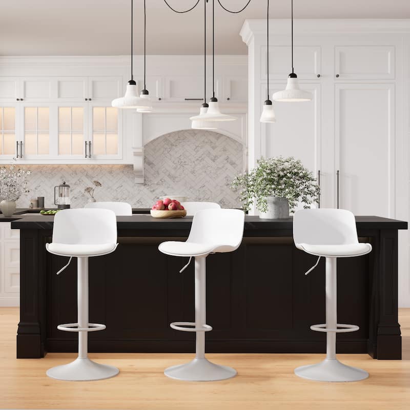 Swivel Bar Stools Set of 2, Height Adjustable Counter Stools