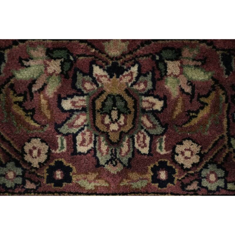 Hand Knotted Oriental 100% Wool Carpet Traditional All-Over Navy Blue & Blues Tabriz Area Rug - 10' 7'' X 7' 9''