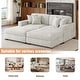 preview thumbnail 83 of 131, Oversized Chenille Modular Sectional Sofa Conversation Set with 2 Ottomans