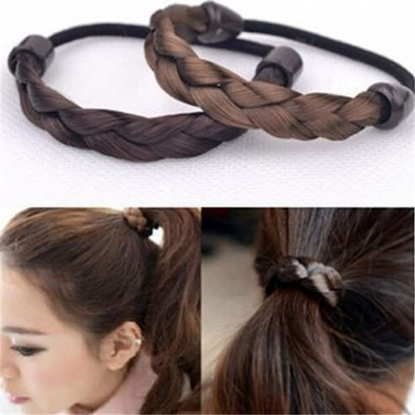 Hair Braided Plaited Headband Synthetic Hairband for Women Girls