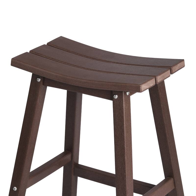Laguna Hdpe All Weather Outdoor Patio 24" Saddle Seat Counter Stool