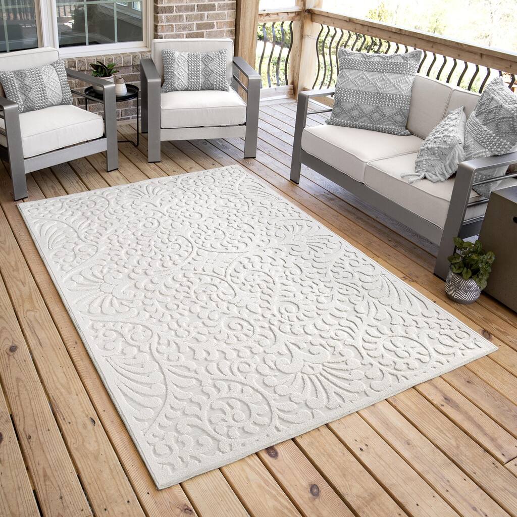 My Texas House Bluebonnets High Low Indoor Outdoor Area Rug