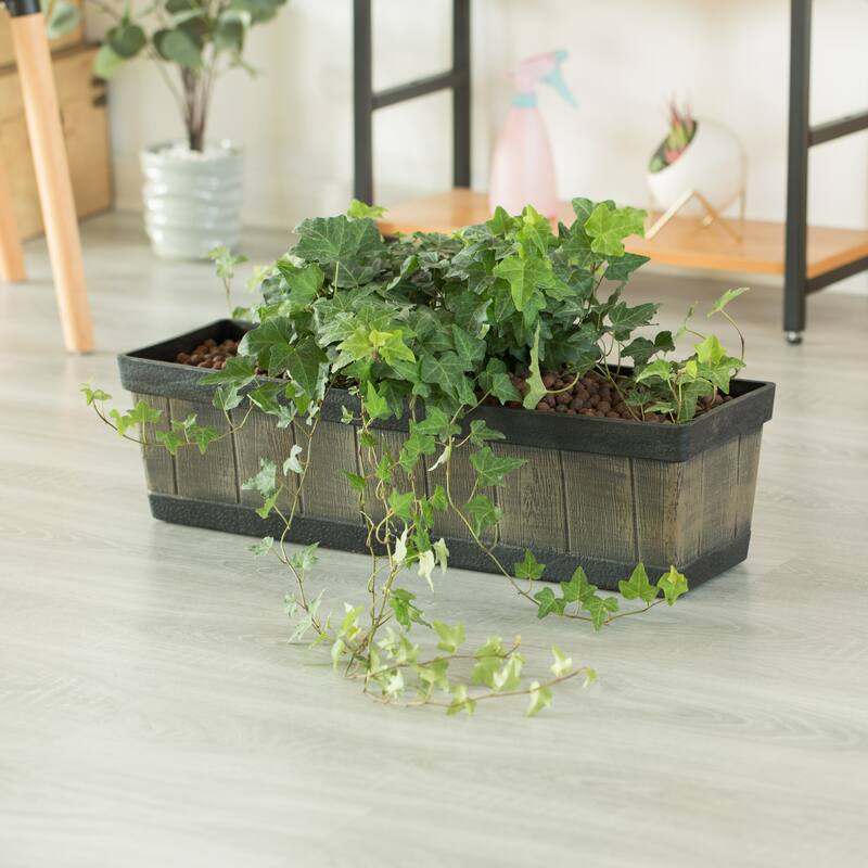 Outdoor Rectangle Planter Box, Vegetables or Flower Planting Pot
