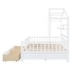 preview thumbnail 7 of 9, Wooden Full House Bed w/Storage Shelf & 2 Drawers, Daybed Frame, White