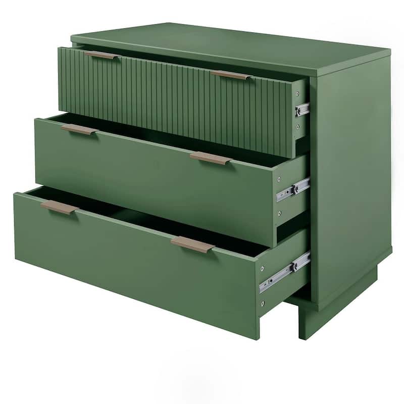 Manhattan Comfort Granville 38.18" Modern Standard 3 Drawer Dresser