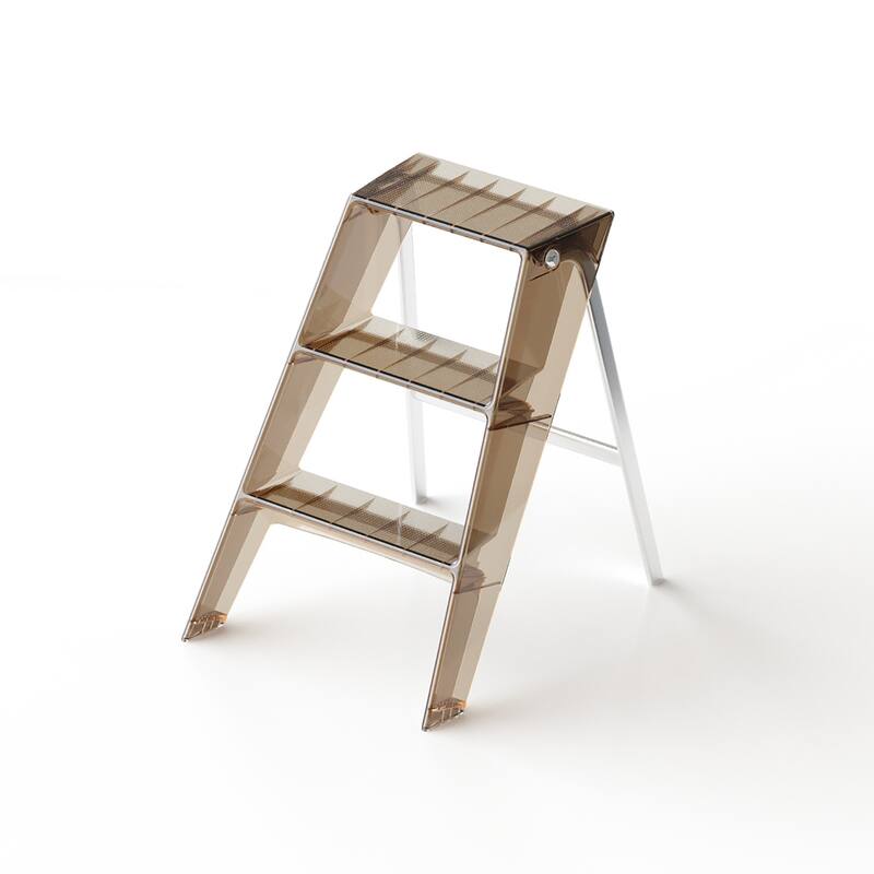 Home folding ladder frame indoor multi-functional thick folding ladder stool simple creative anti-slip edge table ladder frame