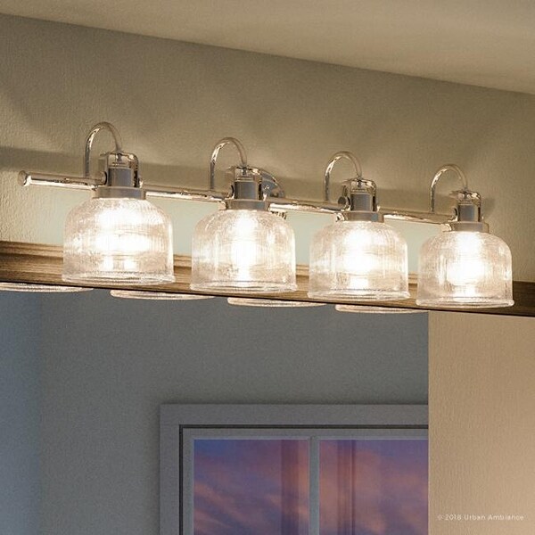Luxury Industrial Chic Bathroom Vanity Light, 8.75"H x 35.5"W, with Farmhouse Style, Polished Chrome Finish by Urban Ambiance. Opens flyout.