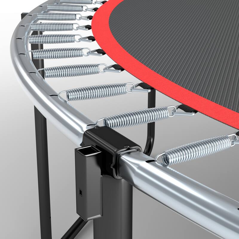 12FT Outdoor Trampoline with Safety Enclosure Net Basketball Hoop and Ladder