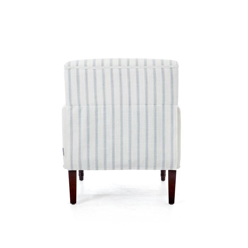 Linen Upholstered Armchair Nailhead Trim Accent Chair