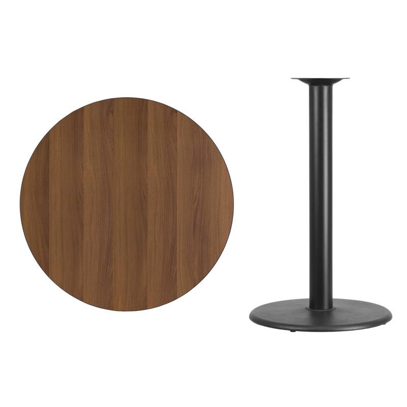 36'' Round Laminate Table Top with 24'' Round Bar Height Table Base