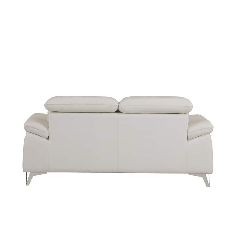 Top Grain Italian Leather Loveseat