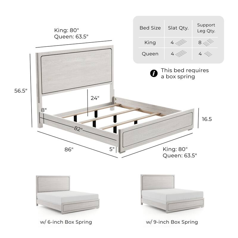 Furniture of America Sorelle Modern Solid Wood Panel Bed