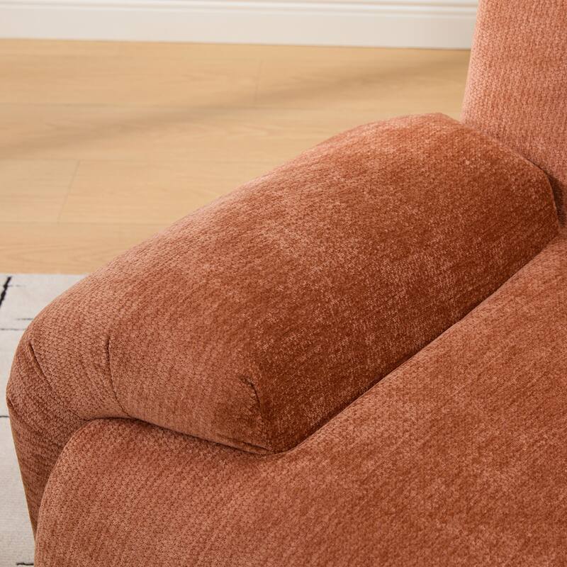 42" Wide Modern Upholstered Oversized Accent Chair, Boneless Single Sofa Chair, Chenille Armchair