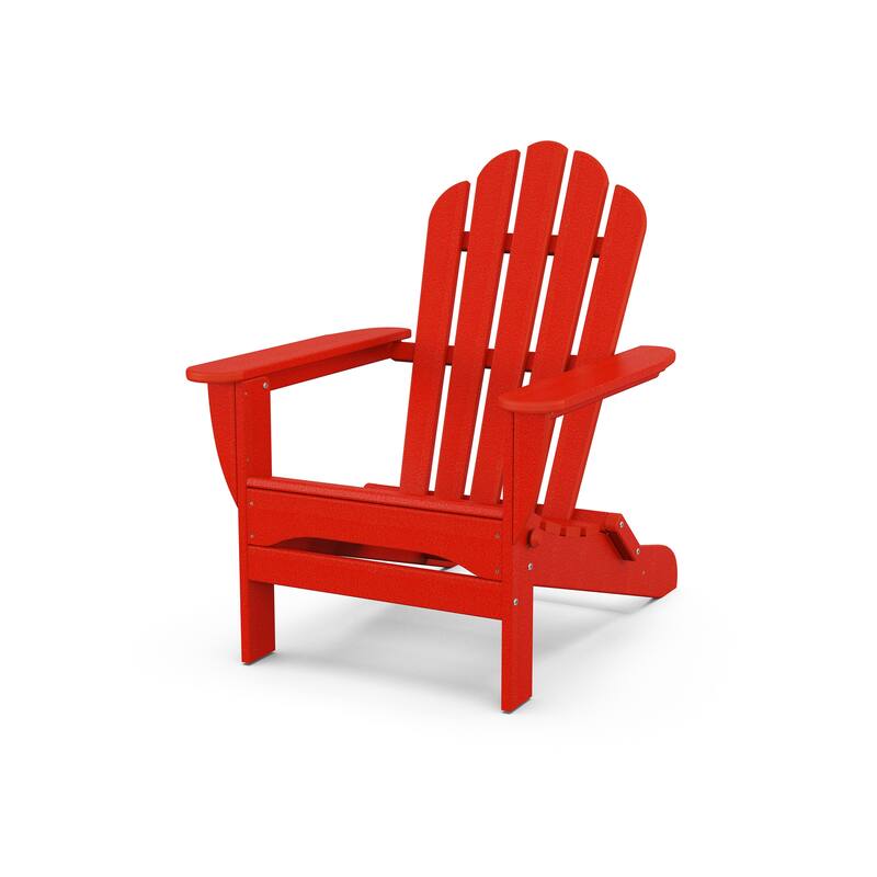 Trex Outdoor Furniture Monterey Bay Folding Adirondack Chair - Sunset Red