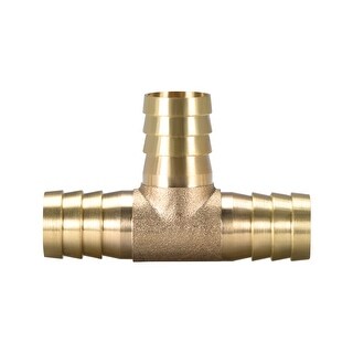 Brass T Piece 3 Way Fuel Hose Connector For Compressed Air Oil Gas Pipe 6~16mm 