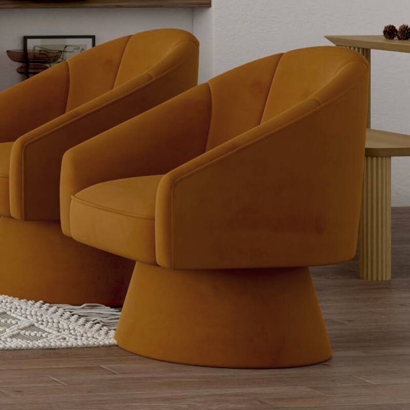 Modern Velvet Swivel Accent Chair -