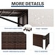 preview thumbnail 12 of 15, 3-Piece Outdoor Wicker Sectional Sofa Set, Patio Furniture with Chaise Lounge & Coffee Table - N/A