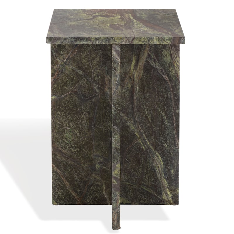 SAFAVIEH Couture Adriano 12-inch Marble Accent Table - 12"W x 12"D x 18"H