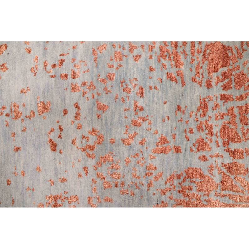 ECARPETGALLERY Hand-knotted Legacy Light Blue Silk, Wool Rug - 8'1 x 10'1