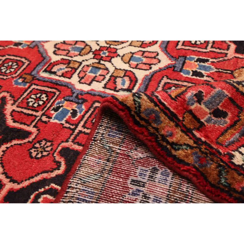 ECARPETGALLERY Hand-knotted Anadol Dark Navy, Red Wool Rug - 4'7 x 7'1