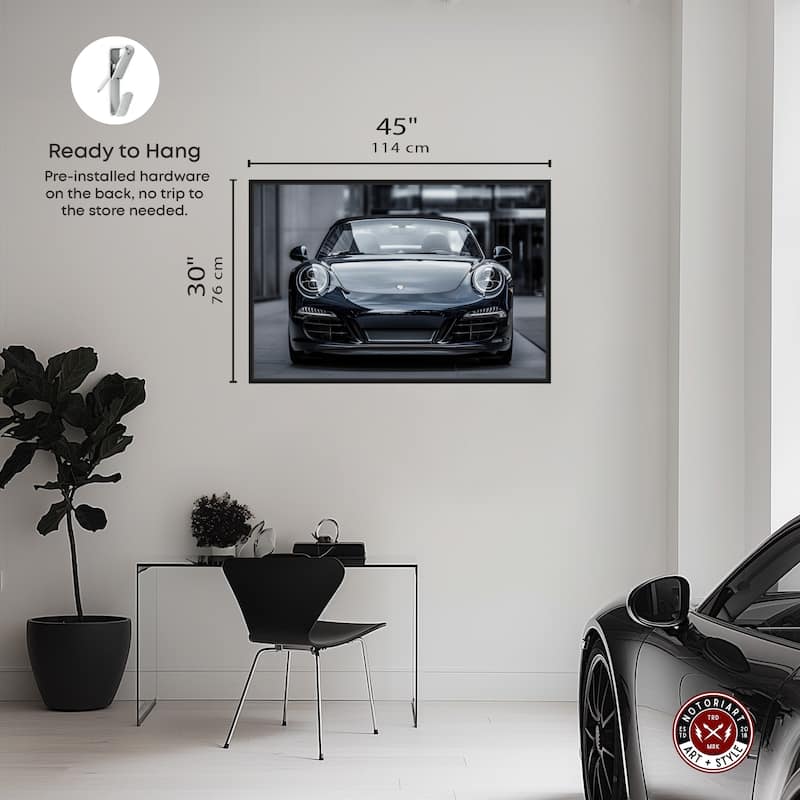 Notoriart Classy Car Framed Car 1 Piece Canvas Wall Art