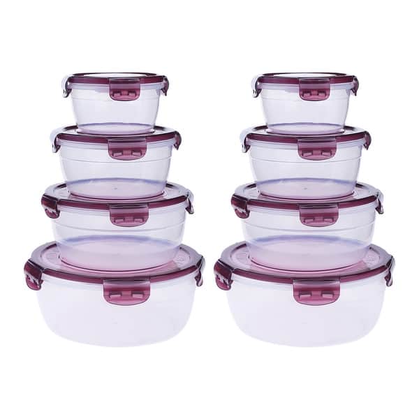 8 Pack Food Storage Containers with Lids, Meal Prep Food Containers, Leakproof Lunch Box for Microwave, Freezer - 8 Pack