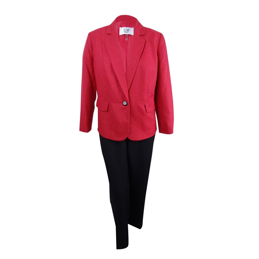 Shop Le Suit Women S Plus Size Single Button Pantsuit 20w Summer