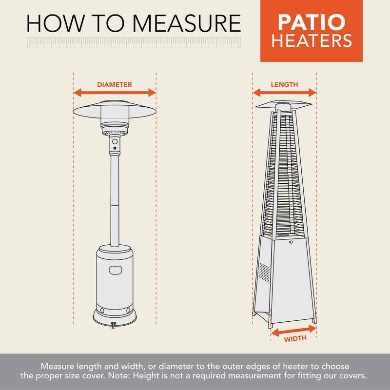Modern Leisure Basics Outdoor Stand-Up Patio Heater Cover, 94"H x 30"W