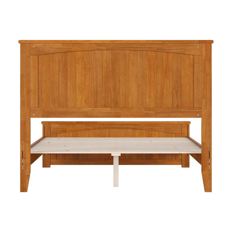 Naples Solid Wood Low Profile Platform Bed with Matching Footboard